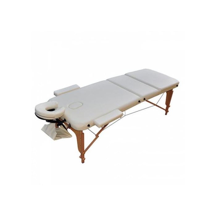 Дървена масажна маса / кушетка с 3 зони Zenet Zet-1047 размер М бежова