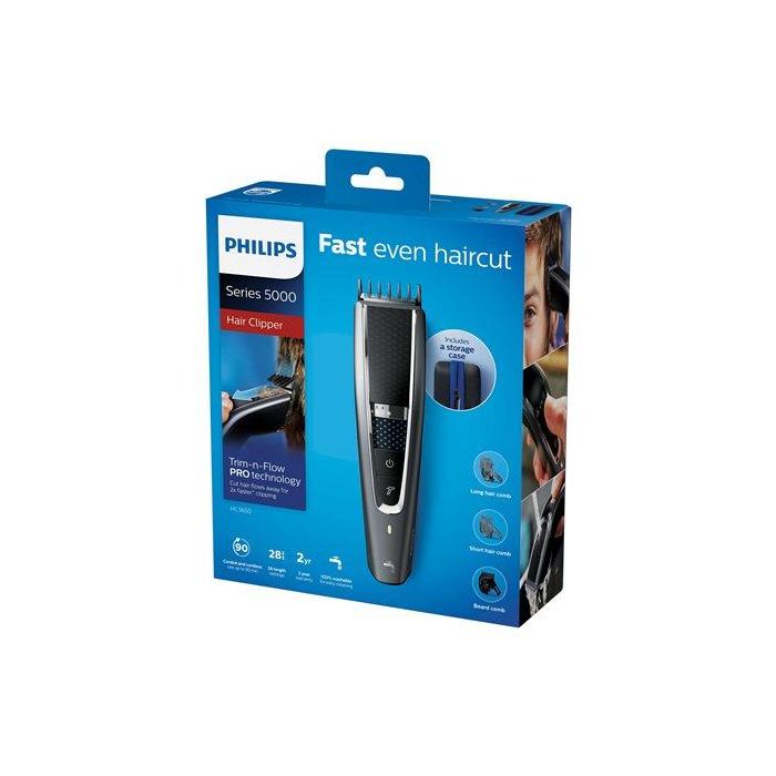 PHILIPS Hairclipper series 5000 Washable Trim-n-Flow PRO technology 28 length  - HC5650/15