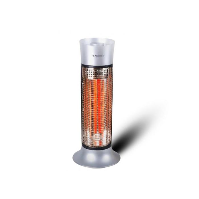 Инфрачервен нагревател ZENET ZET-516, сребрист, 1000W, 2 режима, 180° въртене, отопление до 20 m²