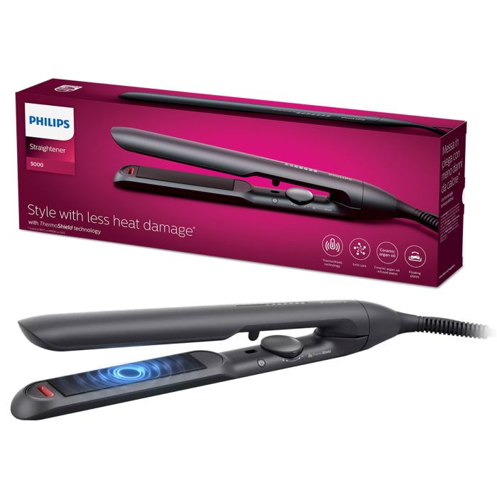 PHILIPS Straightener sereis 5000 ThermoShield technology ceramic plates with argan  - BHS510/00